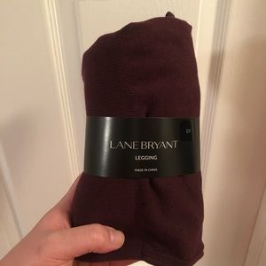 Lane Bryant plus size maroon leggings